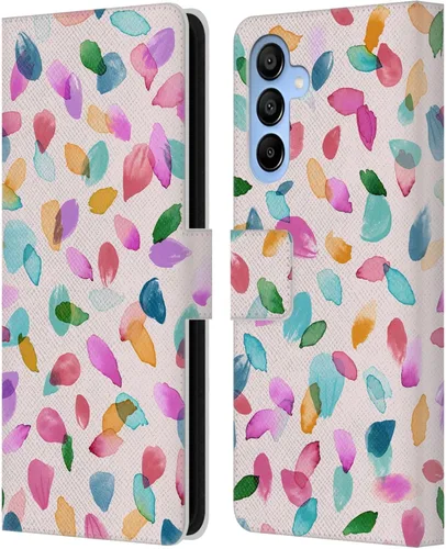 Vista 226 de Head Case Designs Officially Licensed Ninola Ditsy Flowers Yellow Nature Bold Leather Wallet Case Compatible with Samsung Galaxy A07 4G