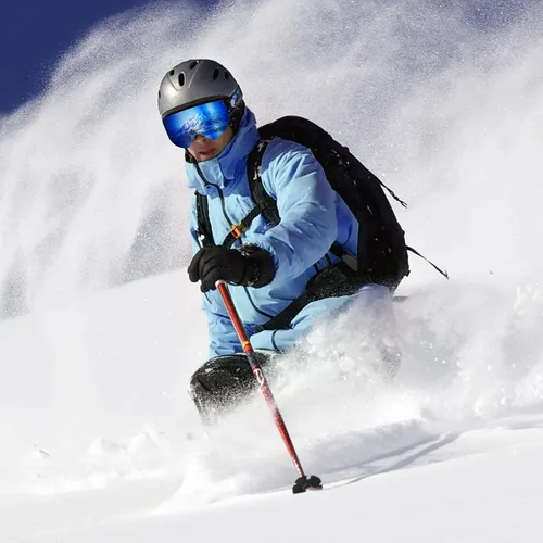 Vista 4 de RABIGALA Gafas de esquí Gafas de snowboard para nieve, lentes intercambiables, sin marco, antiniebla, gafas de esquí