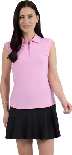 Vista 9 de IBKUL Athleisure Wear - Polo sin mangas con protección solar UPF 50+ Icefil Cooling-Solid sin mangas 84000 Negro