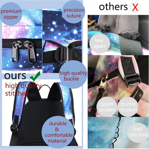 Vista 6 de Lmeison Mochila para adolescentes mochila de anime casual para viajes Portátil