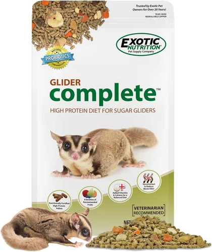 Vista 8 de Glider Complete - Alimento saludable con alto contenido en proteínas nutricionalmente completo para planeadores de azúcar (2 libras)