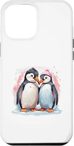 Vista 6 de iPhone 15 Pingüino Pareja Boda Pájaro Boda Matrimonio Día de San Valentín Love Case