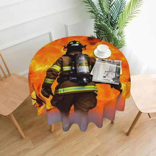 Vista 13 de Mantel redondo de 60 pulgadas impermeable con estampado de bulldogs ingleses, mantel circular para cocina, comedor, arrugas, mantel redondo