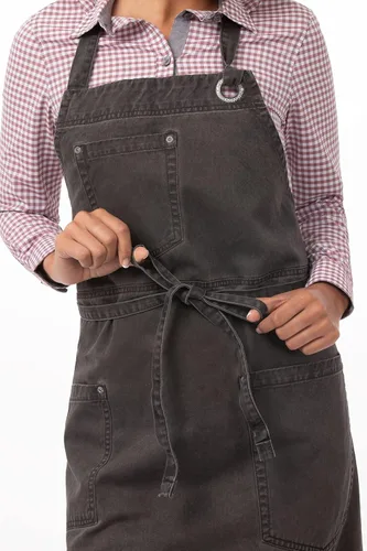 Vista 6 de Chef Works Delantal con babero unisex Dorset, Peltre