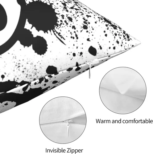 Vista 6 de Melillah Skellington - Funda de almohada de Navidad de 18 x 18 pulgadas, diseño de doble cara, funda de almohada decorativa para automóvil, sofá