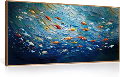 Vista 56 de CHDITB Juego de arte abstracto en lienzo enmarcado moderno para pared, ilustraciones contemporáneas para decoración del hogar, pintura de pared