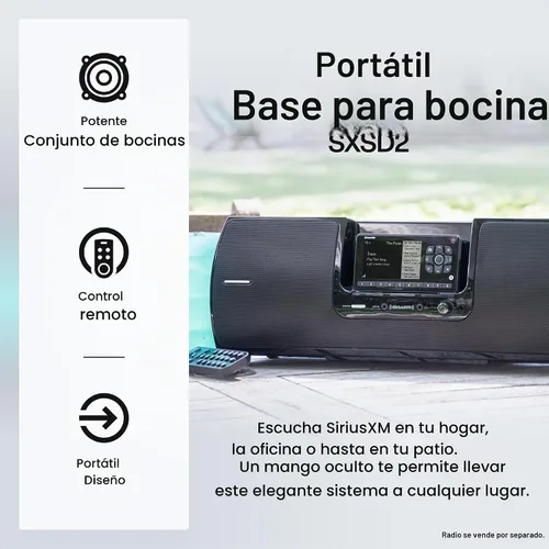 Vista 2 de SiriusXM Caja Boom de radio de acoplamiento y juego SXSD2