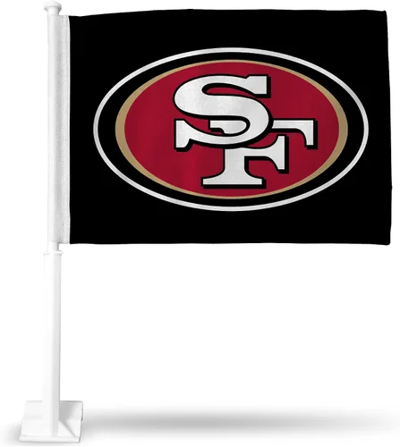Vista 43 de Rico Industries NFL Double Sided Car Flag - 16" x 19" - Strong Pole That Hooks onto Car/Truck/Automobile