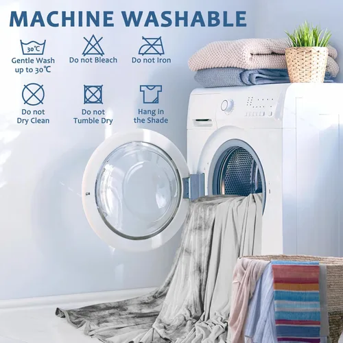 Vista 65 de Marchpower - Manta de enfriamiento para niños que duermen con calor, manta de lana fresca Arc-Chill con diseño de doble cara, fibra de enfriamiento