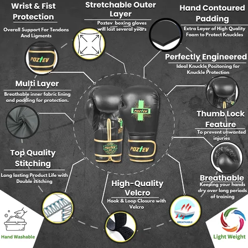 Vista 2 de Guantes de boxeo para hombres y mujeres, guantes de entrenamiento profesionales para sparring, entrenamiento de bolsa pesada, guantes de enfoque