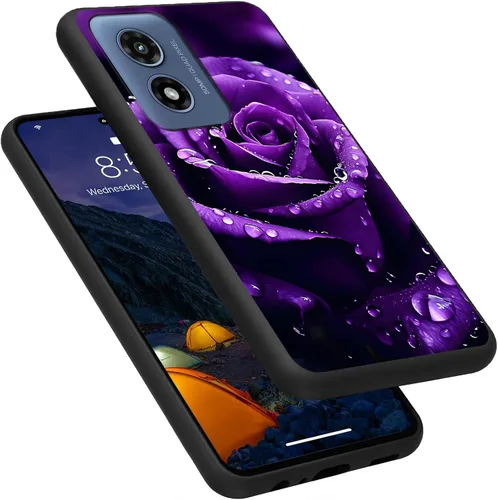 Vista 70 de Funda para Motorola Moto G Play 4G 2024, delgada y ligera, de silicona de TPU suave, color negro, ultrafina, para Motorola Moto G Play 4G 2024, Art