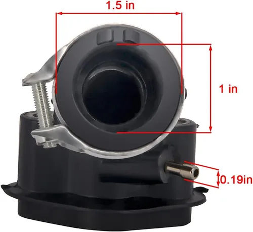 Vista 9 de Carburador 139QMB para GY6 50CC 49CC 4 tiempos Scooter Taotao Motor 0.709 in carb+ filtro de aire colector de admisión - Carburador de 50 cc