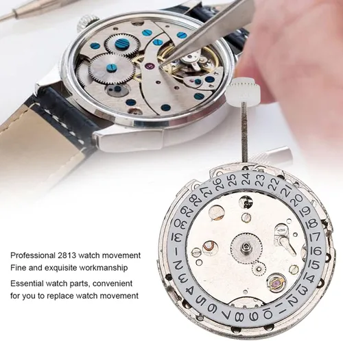 Vista 6 de Brrnoo Movimiento de reloj mecánico, movimiento esencial del reloj 2813, exquisita mano de obra conveniente pieza mecánica del reloj para reloj