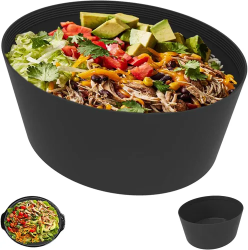 Vista 11 de FROVEN Forros de silicona para olla de cocción lenta de 4-4.5 cuartos, ovalados – Reutilizables, acolchados, con peso y resistentes. Compatibles