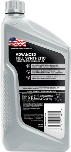 Vista 119 de Valvoline SynPower Full aceite sintético para motor, 1 Cuarto de galón, Ambar