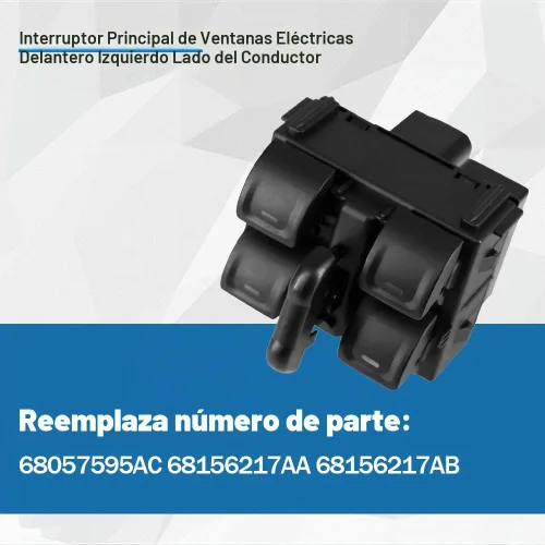 Vista 3 de Interruptor principal de elevalunas eléctrico delantero izquierdo del lado del conductor para Jeep Wrangler 2011-2016 de 4 puertas, sustituye a