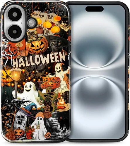Vista 33 de Funda para iPhone 13 iPhone 14, a prueba de golpes, funda protectora híbrida de 2 capas, doble protección contra caídas, antiarañazos, diseño Rojo