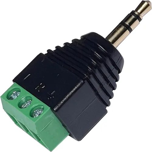 Vista 4 de Adaptador de terminal estéreo TRS macho a tornillo de 0.1 in, paquete de 4