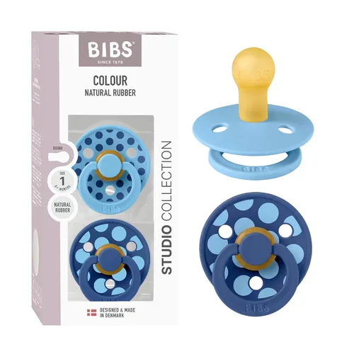 Vista 11 de BIBS Chupete de lunares de color, 0-6 meses, paquete de 2, flor y manzana Blossom / Candy Apple
