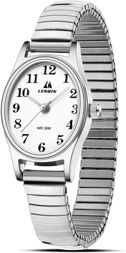 Vista 10 de LN LENQIN Relojes para mujer, reloj de cuarzo analógico de acero inoxidable para mujer, impermeable, fácil de leer, reloj de pulsera para mujer