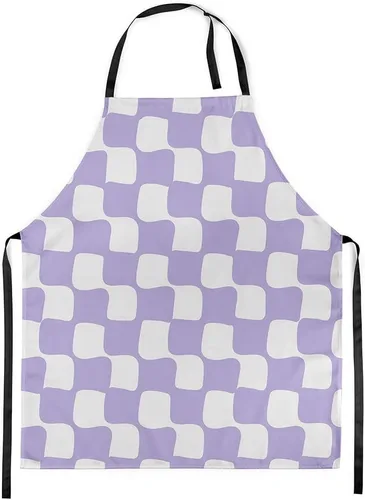 Vista 19 de jejeloiu Delantal de lunares rojos y blancos para mujeres y hombres, de 26 x 31 pulgadas, diseño retro de lunares