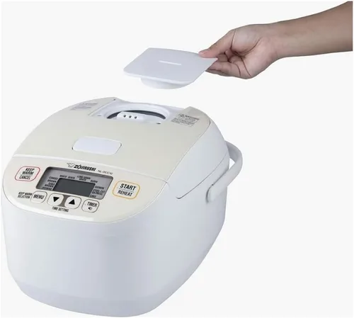 Vista 7 de Zojirushi NL-DCC10CP Micom Arrocera y calentador, 5.5 tazas, Beige perla