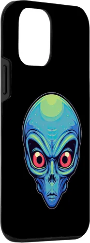 Vista 30 de iPhone 13 Pro Max Alien Face UFO Alien Head Funny Alien Case