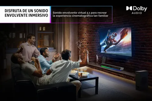 Vista 4 de Creative Sound Blaster Katana V2X RGB Barra de sonido para juegos Potencia máxima de 180 W con subwoofer compacto