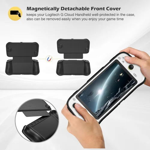 Vista 2 de ProCase Funda con tapa para Logitech G Cloud de mano con cubierta frontal, funda protectora mejorada para Logitech G Cloud Gaming Case con carcasa