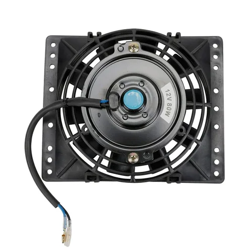 Vista 7 de Ventilador de enfriamiento eléctrico de empuje delgado de 6 pulgadas 650CFM Radiador Enfriador de aceite Kit de montaje universal Negro