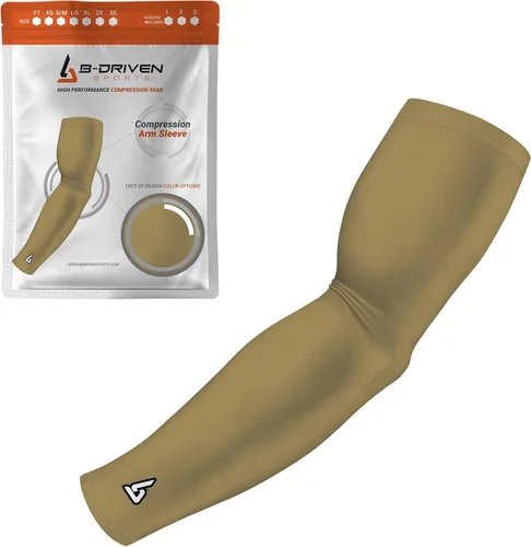 Vista 45 de B-Driven Sports Manga de Compresión Pro-Fit para Brazo - Deportes Atléticos Baloncesto, Fútbol, Sóftbol, Carrera, Juegos, - nan (1 unidad)