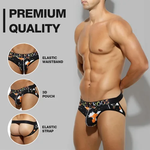 Vista 2 de Arjen Kroos Jockstrap ropa interior transpirable malla atlética partidario algodón bolsa Jock calzoncillos