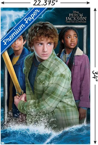 Vista 3 de Disney Percy Jackson and The Olympians - Póster de pared, 34 pulgadas de largo x 22.4 pulgadas de ancho, versión premium sin marco