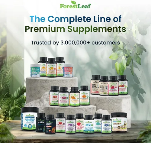 Vista 7 de ForestLeaf Suplementos de ácido hialurónico Cápsulas de polvo de ácido hialurónico dietético de 100 mg de alta biodisponibilidad + 50 mg de VIT C