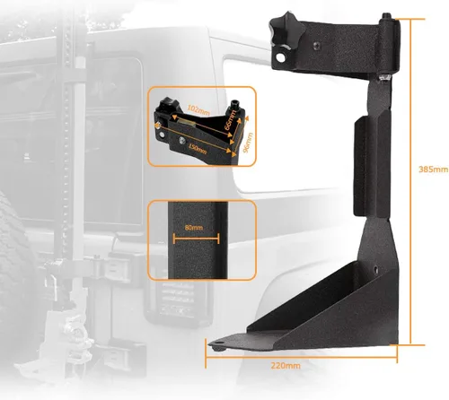 Vista 2 de Soporte de montaje de gato de elevación alta para Jeep Wrangler JK 2007-2018