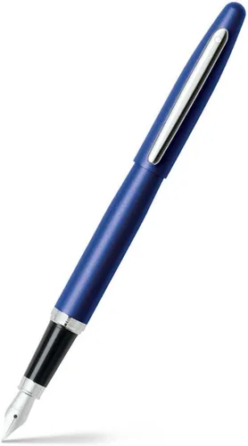 Vista 8 de Sheaffer VFM - Pluma estilográfica con acabado mate negro, detalles cromados, con punta mediana