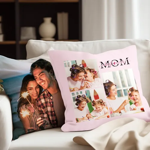 Vista 9 de Almohada personalizada con relleno, almohadas personalizadas con texto de imagen, impresión de doble cara 5 tamaños y 10 colores, almohada 1 Foto