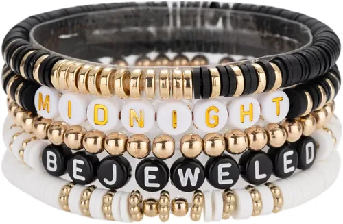 Vista 4 de TS Swift Merch Taylor Pulsera Amante Era Swift Outfit Little Words Project Bracelet Eras Tour Outfits 1989 Taylor Album Inspirado Pulsera Amistad