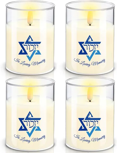 Vista 8 de Vela conmemorativa eléctrica LED Yahrzeit de 2 piezas para la pérdida de un