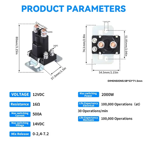 Vista 3 de Stylemafia Relé aislante de batería de 80 amperios y 12 V - SPST resistente de 4 pines - Evita la descarga de la batería primaria