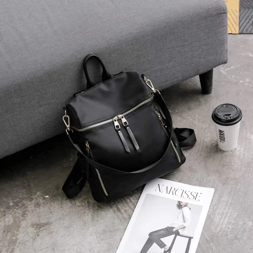 Vista 3 de Mochila para mujer, impermeable, ligera, a la moda, casual, de viaje, para mujer