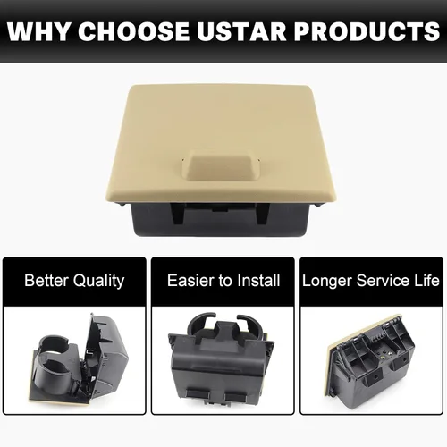 Vista 7 de USTAR Portavasos beige para Ford F250 F350 F450 F550 Super Duty 2008-2016 8C3Z-2513562-AE