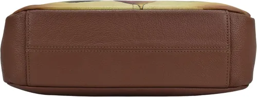 Vista 6 de Anna by Anuschka Bolsa mediana de cuero genuino para mujer, obra de arte original pintada a mano