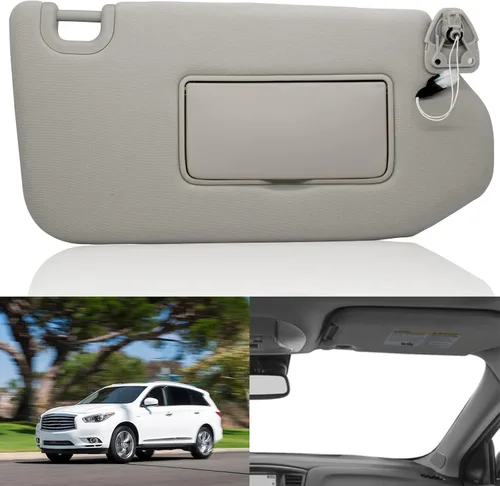 Vista 10 de NHILES Visera Solar Izquierda del Conductor con Lámpara y Espejo para Nissan Pathfinder 2013-2020 2014-2020 Infiniti QX60 y 2013 Infiniti JX35, OEM