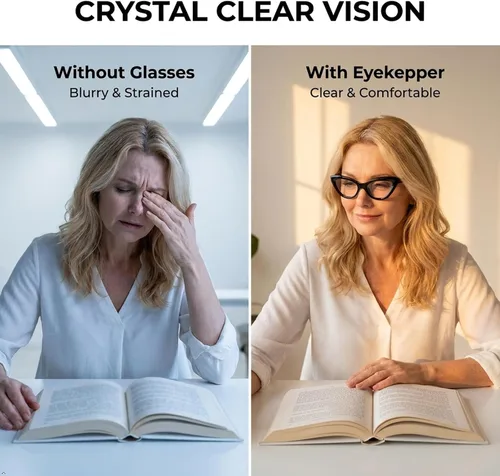 Vista 3 de Eyekepper Gafas de lectura estilo ojo de gato para mujeres lectoras elegantes Ladies Reader Eyeglasses, Vintage Cheaters Glass, Stylish Reader