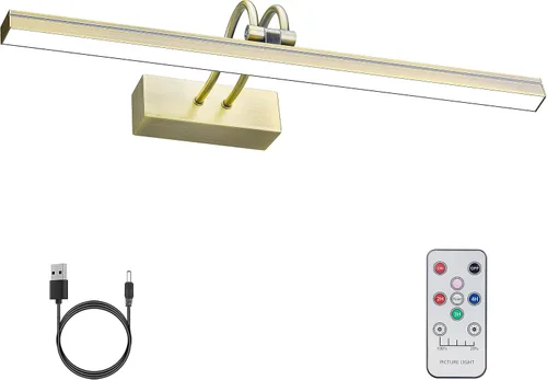 Vista 16 de FUNCHDAY Luz de Imagen Inalámbrica, Luz de Imagen con Batería Recargable de 13" Operada con Pilas y Temporizador Remoto, Luz de Galería Regulable