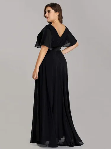 Vista 2 de Ever-Pretty 09890 Maxi vestido de fiesta de noche con cuello en V doble para mujer