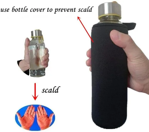 Vista 4 de Funda para botella de agua de 25 onzas, funda de neopreno aislada para botella de agua, soporte para botella de agua, funda de bolsa de 25.4 fl oz