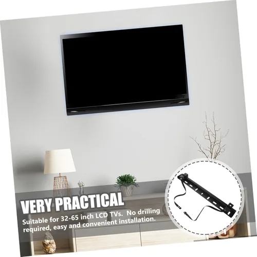 Vista 8 de MERRYHAPY Montaje en pared ningún soporte de taladro Soporte de 55 pulgadas Fácil Instalación Construcción robusta Como se muestra