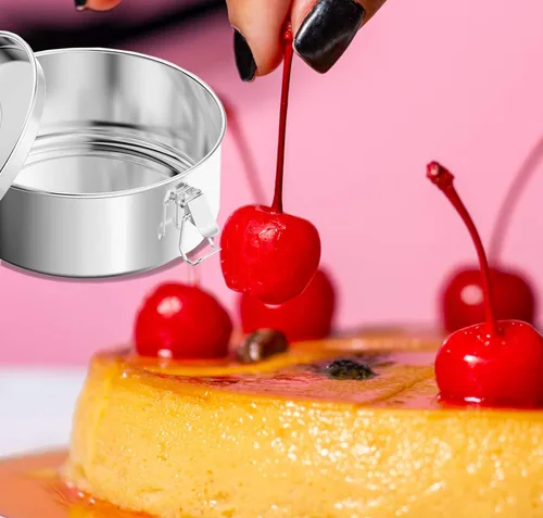 Vista 6 de Molde de flan con tapa, sartén de acero inoxidable para olla instantánea de 6 cuartos (3 cuartos de galón, 8 cuartos de galón disponibles) - Flanera